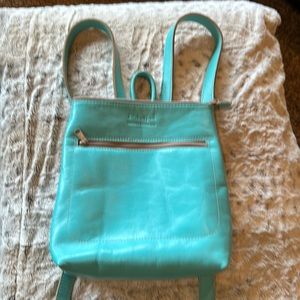 Never used.  Purchased in Costa Rica . All hand made leather backpack